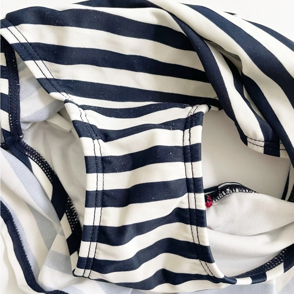 Baby Gap Retro Striped High Waisted Halter Top Bikini